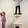 Von Scratch Krabpaal Berlin Beige Crème – Modulaire Krabpaal Voor Grote Katten