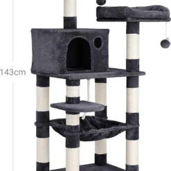 Kattenboom – Katten Speelgoed – Katten Huis – Krab Boom – Klim Boom – Rook Grijs