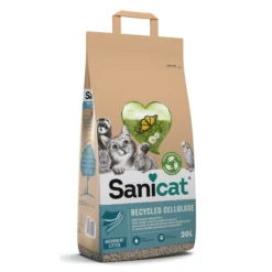 Sanicat Recycled Cellulose – Kattenbakvulling – 20 L