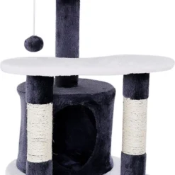 Krabpaal, Bladeren, Kletterbaum Voor Katten, Katzenbaum, Sisal, In Verschillende Kleuren, Grijs/wit