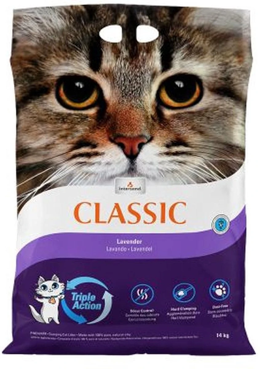 Intersand Extreme Classic Lavendel Kattenbakvulling 14 Kg β Kat
