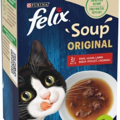 Felix Soup Filets Farm Selectie – Kattenvoer Natvoer – Rund, Kip, Lam – 6 X 48g