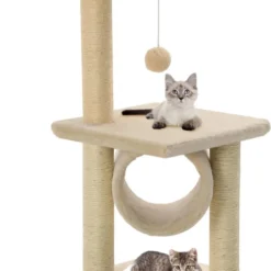 VidaLife Kattenkrabpaal Met Sisal Krabpalen 65 Cm Beige