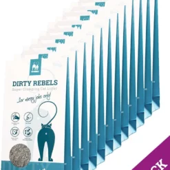 Dirty Rebels Kattenbakvulling WHITE LOTUS – 12-pack (12×10 L) – Extreem Snel Klontvormend