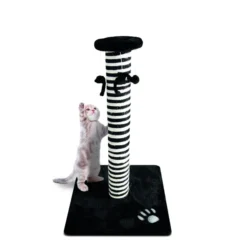 Adori Krabpaal Op Voet Eva 38x38x57.5 Cm – Krabpalen – Zwart&Wit