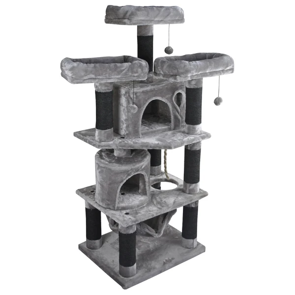 Adori Krabpaal Lily – Krabpalen – 60*50*143 Cm 21 Kg Grijs Zwart