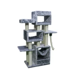 Adori Krabpaal Layla – Krabpalen – 60x40x140 Cm Grijs Wit