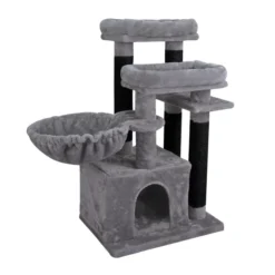 Adori Krabpaal Marble – Krabpalen – 55x40x96 Cm Grijs Zwart