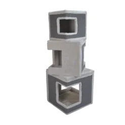 Adori Krabtoren Adele – Krabpalen – 48x48x128 Cm Wit Grijs