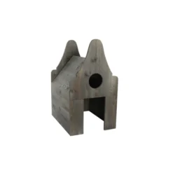 Homestyle Houten Kattentoilet Huis – Kattenbakaccessoires – 58.5×44.8×80 Cm Grijs Bouwpakket