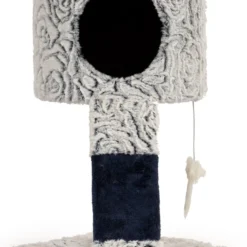 Katten Krabpaal – Kattenhuis – 30 X 30 X 56 Cm – Reliëf Pluche