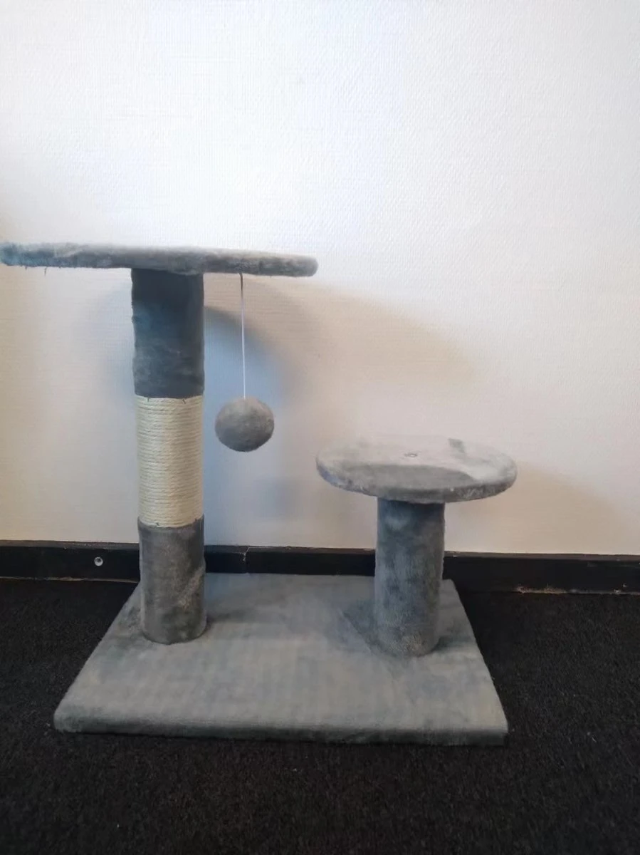 Krabpaal โ Kattenkrabpaal โ Krabpaal Met Sisal โ 40 Cm Hoog โ Grijs