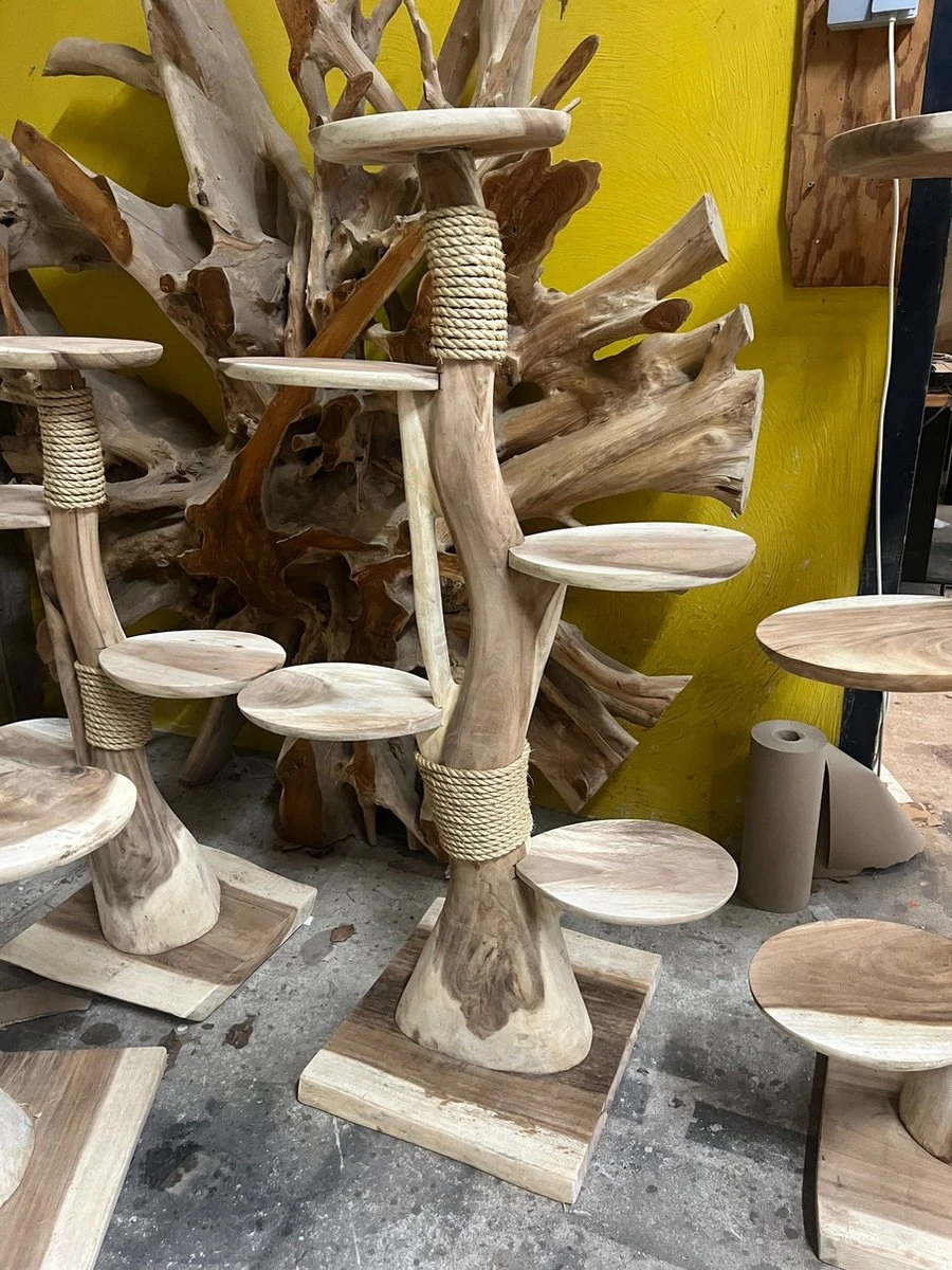 Ars Longa โ Houten Krabpaal Suar Voor Katten โ 2 Stukken Sissal โ Vierkante Voet โ 150cm