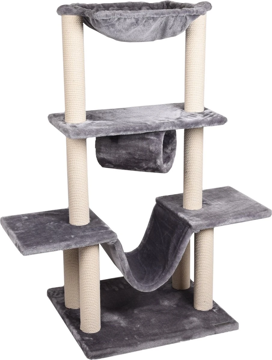 FLAMINGO Kattenkrabpaal Hamza 60x57x122 Cm Grijs