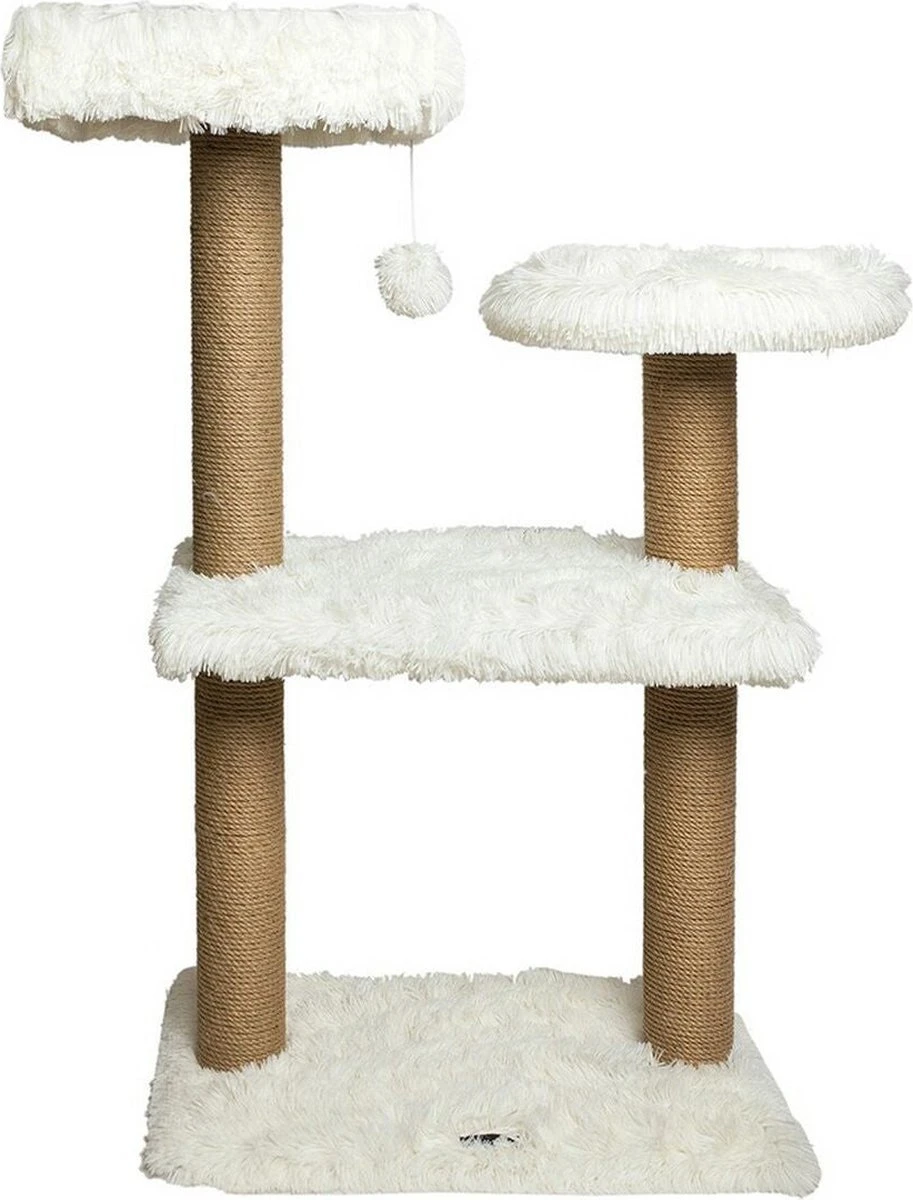 Krabpaal Voor Katten Gloria Níger 60 X 147 X 50 Cm Boomstructuur Wit