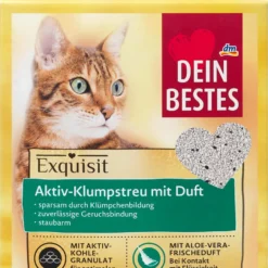 Dein Bestes Kattenbakvulling, Exquisit, Actief Klonterende Kattenbakvulling Met Aloë Vera-geur, 6 L