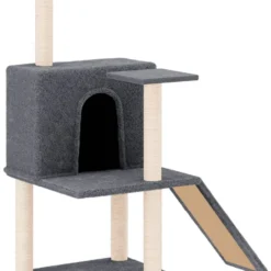 La Dolce Vita – Kattenmeubel Met Sisal Krabpalen 109 Cm Donkergrijs