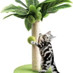 Krabpaal Canna-Boom – Krabpaal Voor Katten – Met Hangende Ballen – Uniek – Groen