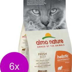 Almo Nature Cat Holistic Adult – Kattenvoer – 6 X Rundvlees 400 G