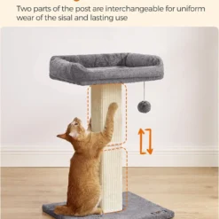 Krabpaal – Van 71 Cm – Met Platform – Grijs