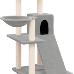 La Dolce Vita – Kattenmeubel Met Sisal Krabpalen 82 Cm Lichtgrijs