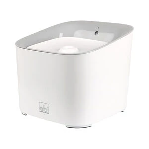 Ebi Manoa Drinkfontein – 3 Liter – 20,5 X 20,5 X 18cm – Wit/grijs