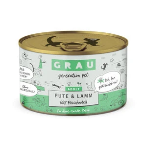 Grau Graanvrij Kattenvoer Kalkoen & Lam – 6 X 200 G